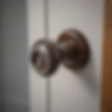 Materials for Bathroom Door Handles Different materials used in bathroom door handles including metal and wood.