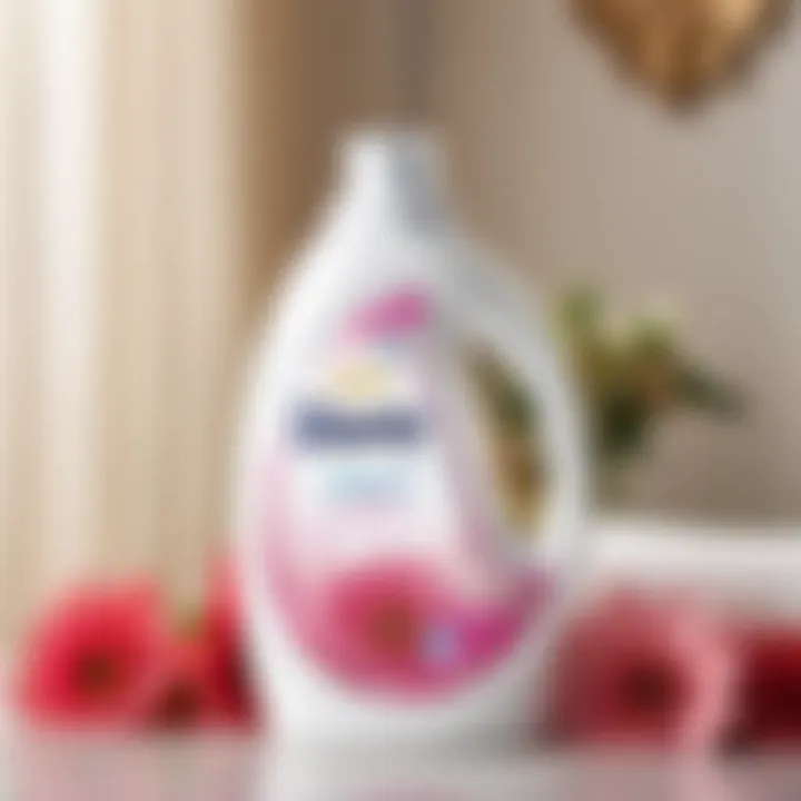 Luxurious Downy Fabric Softener Bottle Design Elegant Downy bottle with floral motif