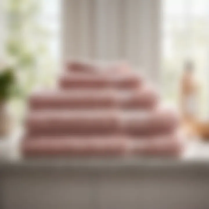 Plush and Soft Towels Enhanced by Downy Freshly washed and softened towels with Downy