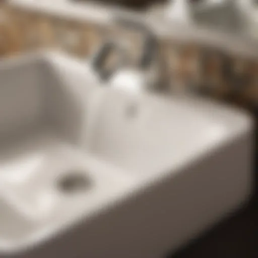 Illustration of a dripping faucet in a bathroom sink