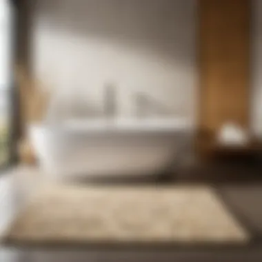 Sustainability Meets Style Durable Bamboo Bath Rug in Modern Geometric Pattern
