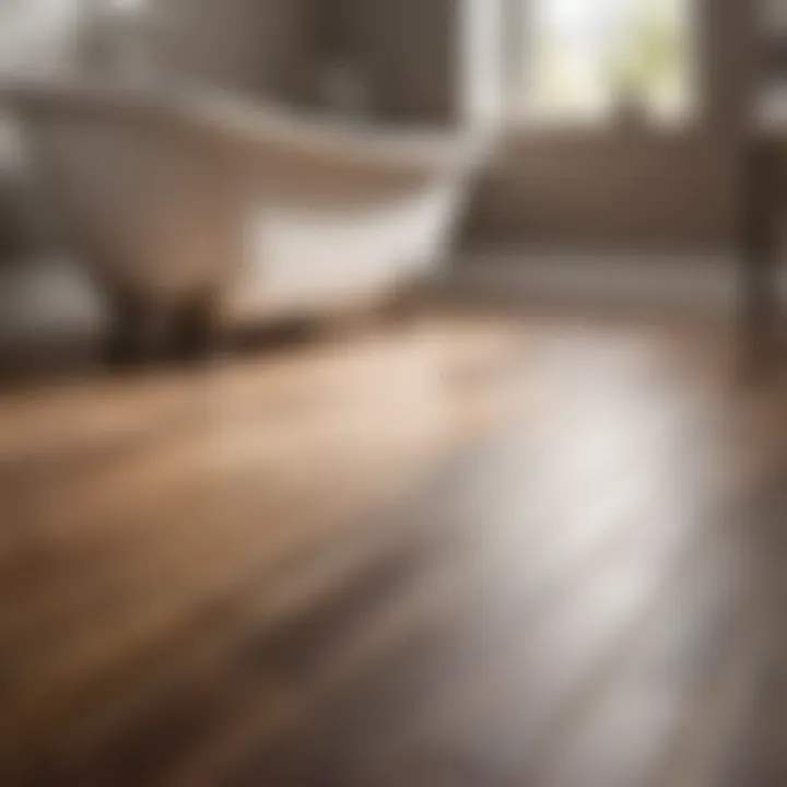 Durable and water-resistant laminate flooring for bathrooms