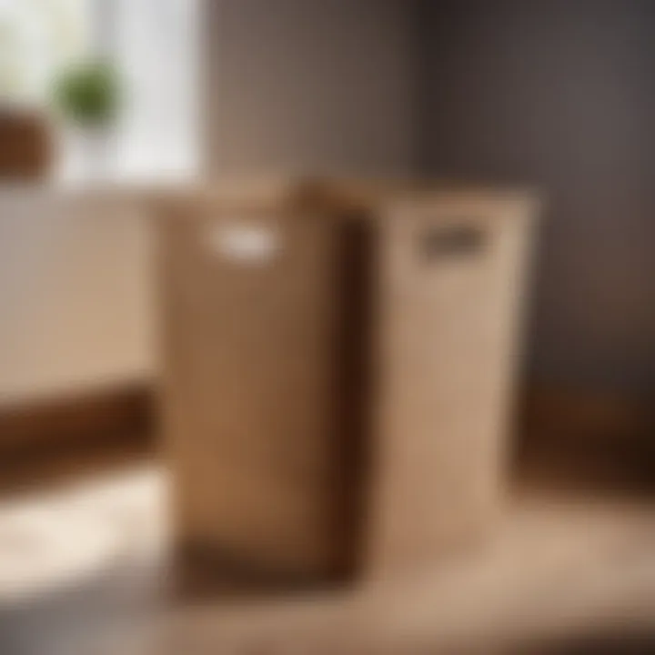 Durable Square Laundry Hamper in Natural Fiber