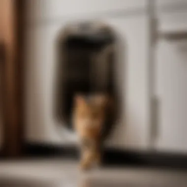 Durable stainless steel cat door with a sleek finish