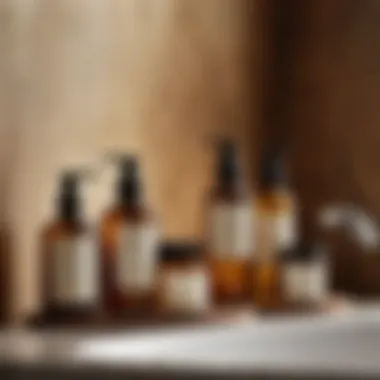 Organic Earthy Fragrance Selection Apothecary Bathroom Set with Organic Earthy Scents