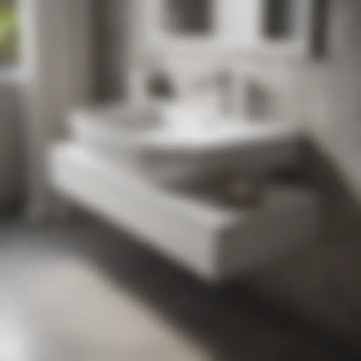 Sleek Simplicity: Ceramic Bottom for Effortless Maintenance Easy-Clean Ceramic Bathroom Vanity Bottom