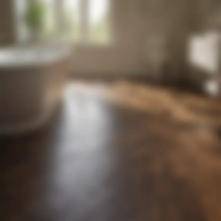 Effortless Maintenance of Vinyl Plank Flooring Easy maintenance of vinyl plank flooring in bathroom