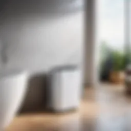 Eco-Friendly Air Purifier in Modern Bathroom