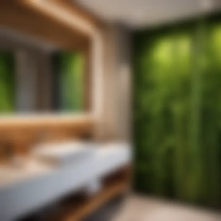 Eco-friendly bamboo bathroom wall panel