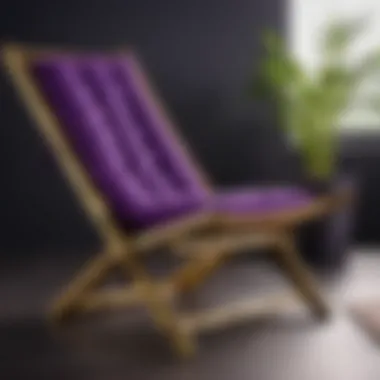 Eco-Friendly Bamboo Purple Chair Pad