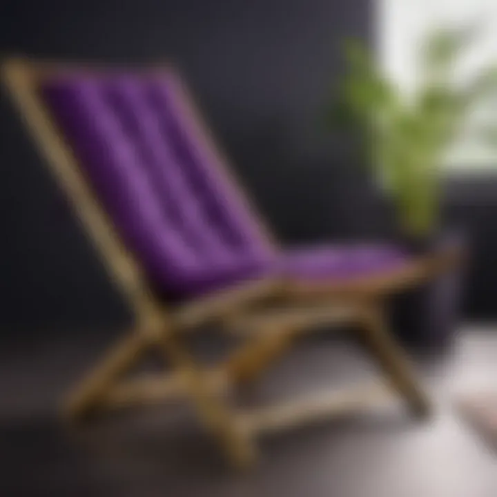Eco-Friendly Bamboo Purple Chair Pad