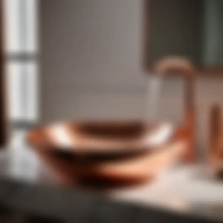 Green eco-friendly symbol with copper basin