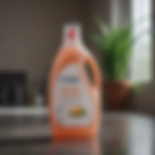 Eco-friendly laundry detergent bottle with plant ingredients