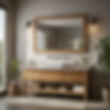 Eco-Friendly Options for Solid Oak Bathroom Vanities Eco-friendly solid oak bathroom vanity options in a serene environment.