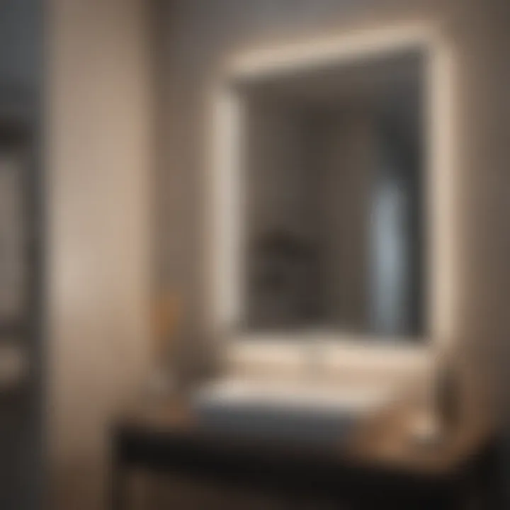 Reflective technology in bathroom mirrors