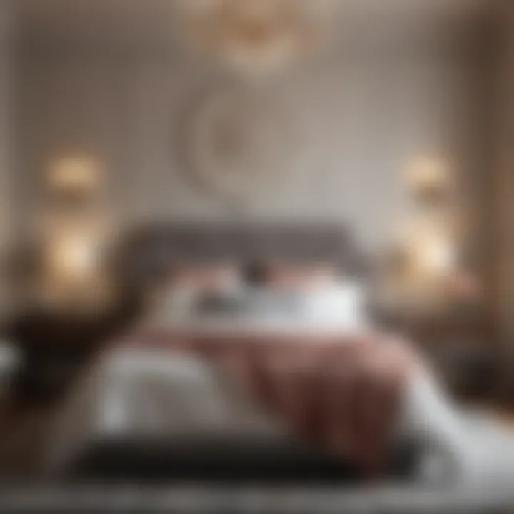 Stylish color palette selection for an inviting bedroom atmosphere