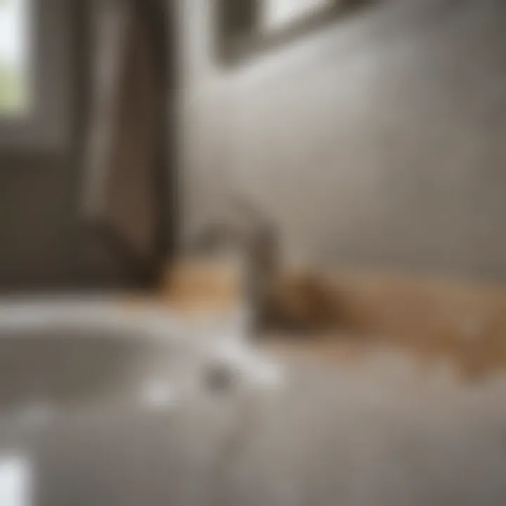 Close-up of mold in bathroom sink