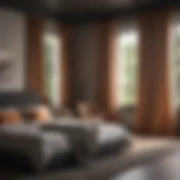 Cozy bedroom atmosphere with sound-absorbing curtains