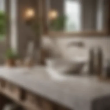 Countertop Organization A visually appealing bathroom countertop with grouped items for easy access.