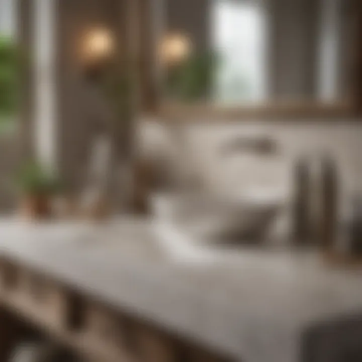 Countertop Organization A visually appealing bathroom countertop with grouped items for easy access.