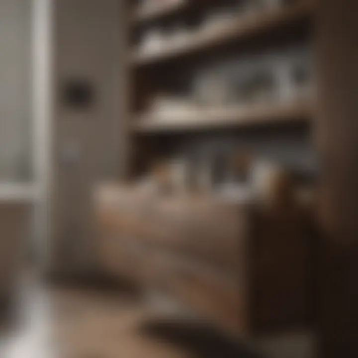 Organized Bathroom Cabinet A beautifully organized bathroom cabinet with neatly arranged products.