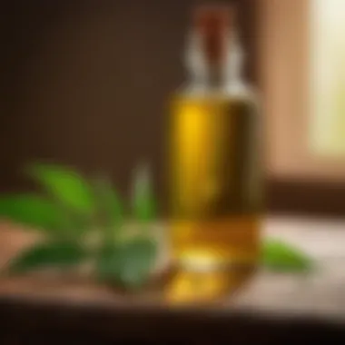 Organic Neem Oil for Gnat Control Close-up of organic neem oil bottle with dropper for natural gnat control