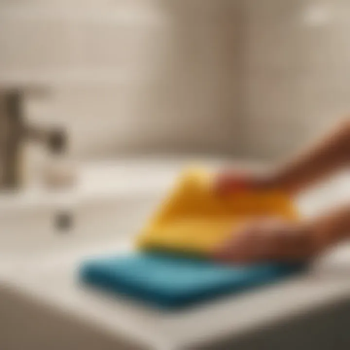 Finishing Touch: Microfiber Cloth Microfiber Cloth for Polishing Bathroom Tiles