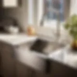 Modern stainless steel Transolid laundry sink in elegant kitchen setting