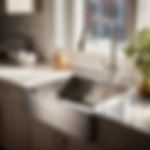 Modern stainless steel Transolid laundry sink in elegant kitchen setting