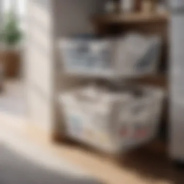 Efficient Laundry Basket Shelf Design