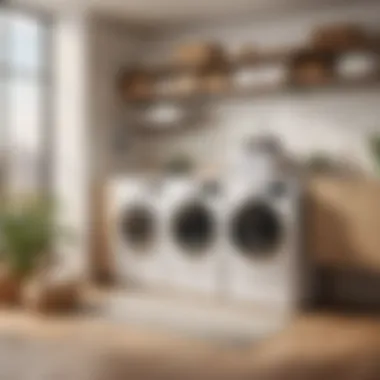 Efficient Laundry Organization with Wall-mounted Rack Efficient laundry organization with wall-mounted rack