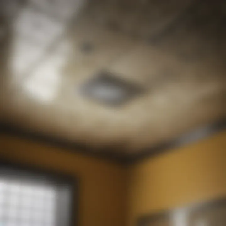 Mildew Removal Solution on Bathroom Ceiling