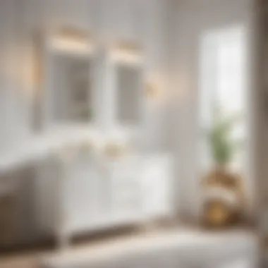 White vanity showcasing efficient storage solutions
