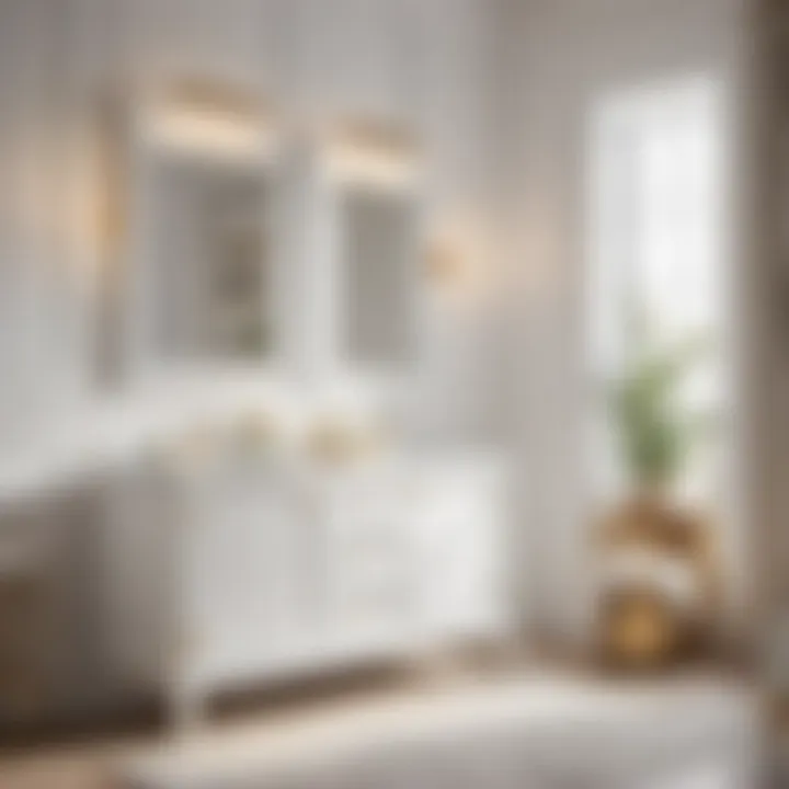 White vanity showcasing efficient storage solutions