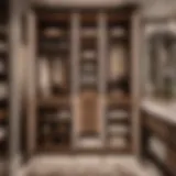 Elegant bathroom closet organization