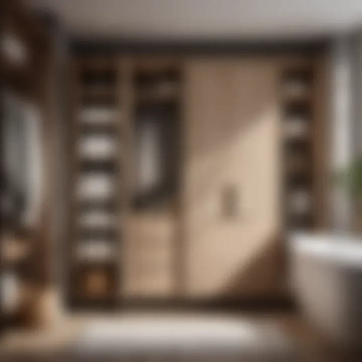 Minimalist bathroom closet decluttering