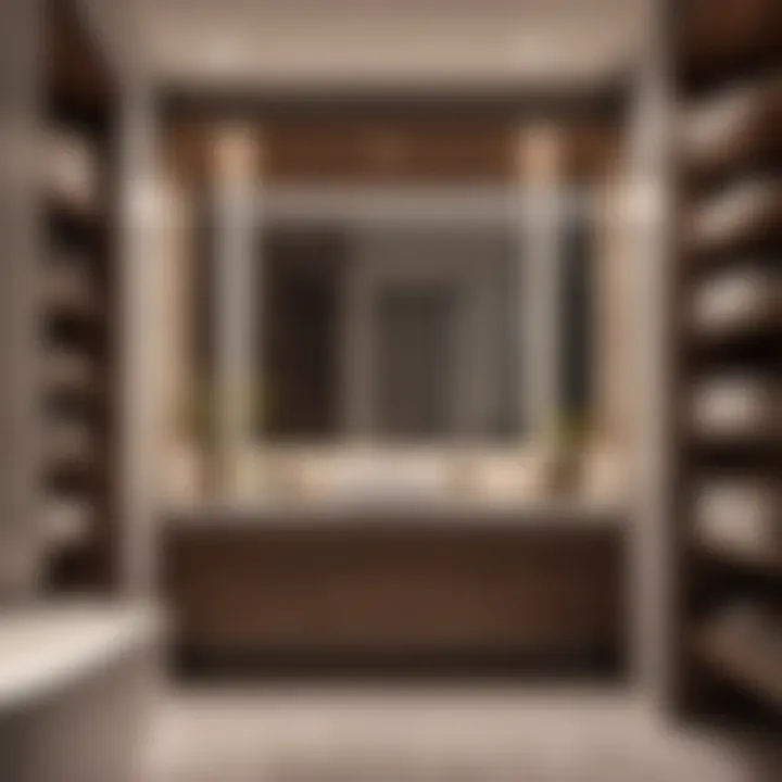Sleek bathroom closet space optimization