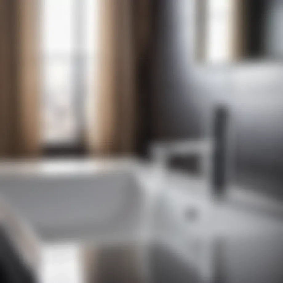 Modern bathroom faucet with water-saving feature