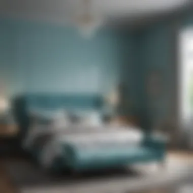 Minimalist Elegance in Aqua Blue Bedroom Elegant Aqua Blue Bedroom with Minimalist Decor
