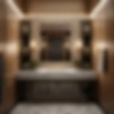 Geometric Elegance in Art Deco Design Elegant Art Deco Bathroom Medicine Cabinet with Geometric Pattern