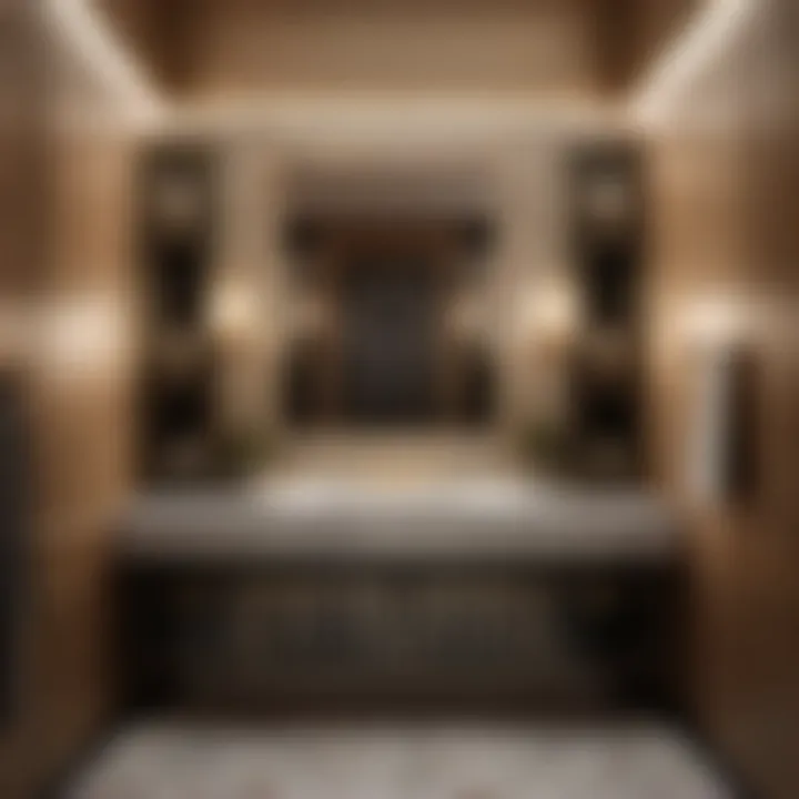 Geometric Elegance in Art Deco Design Elegant Art Deco Bathroom Medicine Cabinet with Geometric Pattern