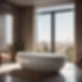 Luxurious bathtub with a sleek design