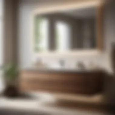 Sleek Vanity with Floating Design Minimalist Vanity with Floating Design