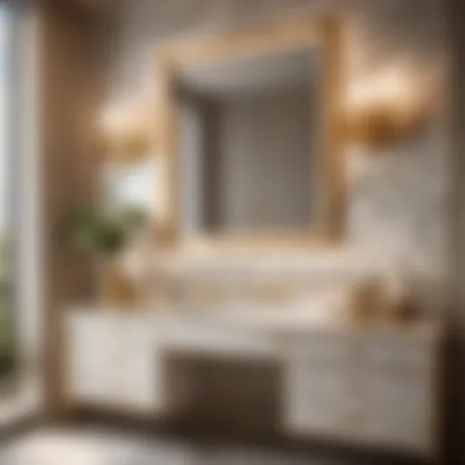 Elegant Vanity with Marble Countertop
