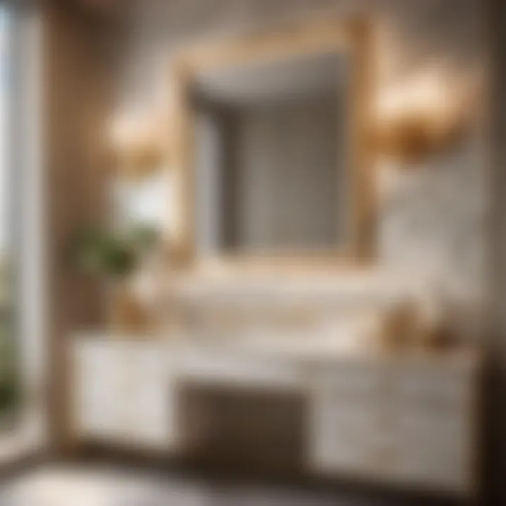 Elegant Vanity with Marble Countertop