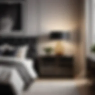 Sophisticated Storage Solution Stylish black bedroom set with storage drawers