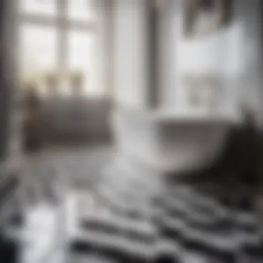 Monochrome Opulence Bathroom Floor Monochrome Opulence Bathroom Floor