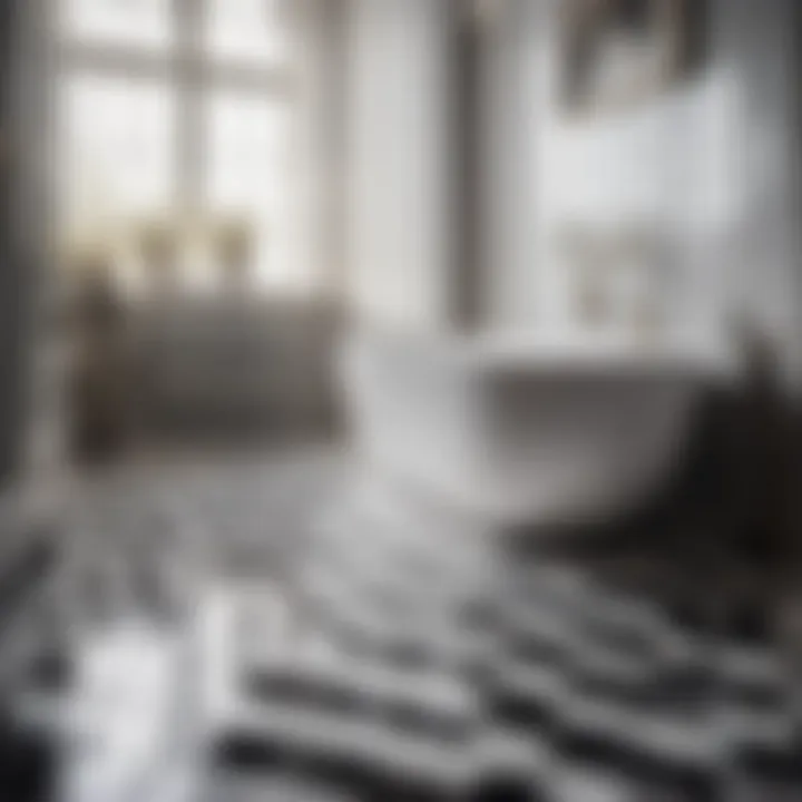Monochrome Opulence Bathroom Floor Monochrome Opulence Bathroom Floor