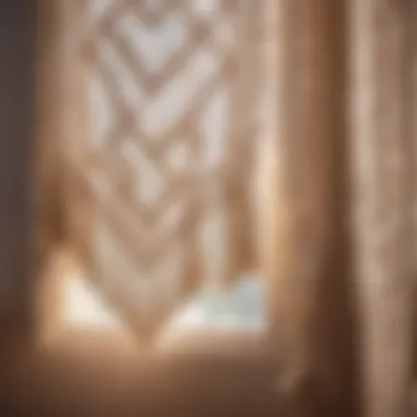 Macrame Elegance Boho curtains styled with macrame elements
