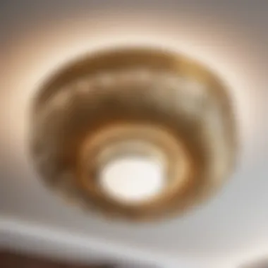 Elegant Brass Swirl Ceiling Light Fixture